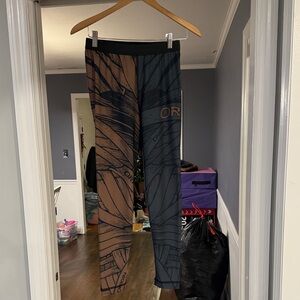 Origin USA BJJ Compression Pants Graphic Print Brown Belt, Size XL